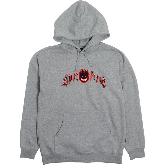 Spitfire Immortal Fire Hoodie Grey Red