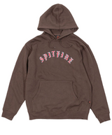 Spitfire Old English Logo Fill Hoodie Brown