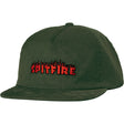 Spitfire DemonSeed Script Hat Olive Red Snapback