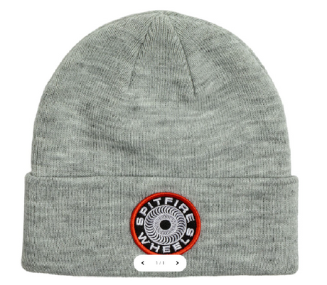 Spitfire Classic 87 Patch Beanie Grey Black Red One Size