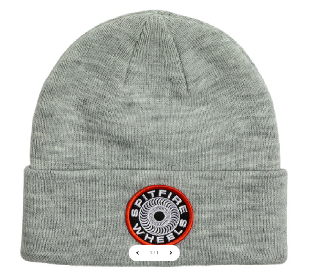 Spitfire Classic 87 Patch Beanie Grey Black Red One Size