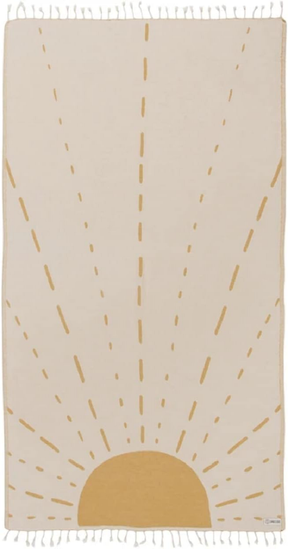Sand Cloud Sunburst Surfrider Towel Yellow Tan 37 x 66