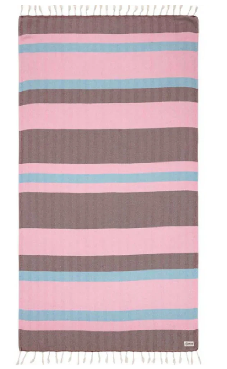 Sand Cloud Folly Stripe Towel Pink 37 x 67