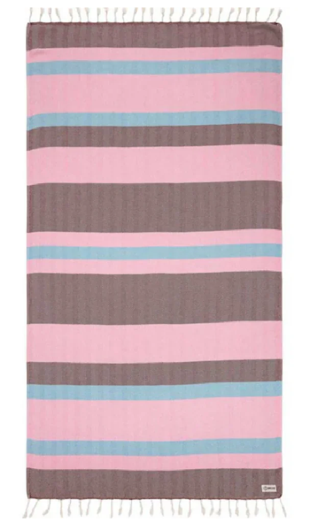 Sand Cloud Folly Stripe Towel Pink 37 x 67