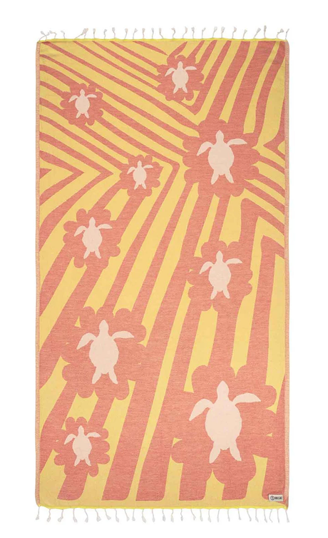 Sand Cloud Carey Turtles Towel Yellow 37 x 67