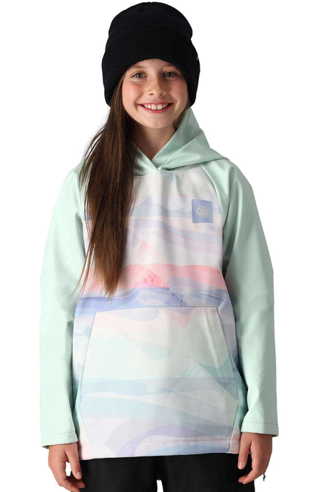 686 Waterproof Hoodie Youth SeaGlass Large
