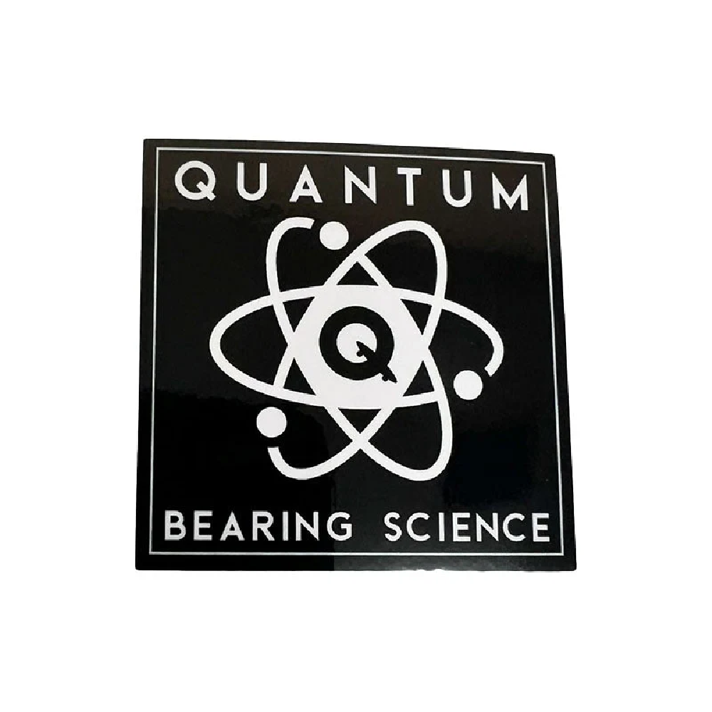 Quantum Logo Sticker (2pack) Black Grey 1.5 Inch