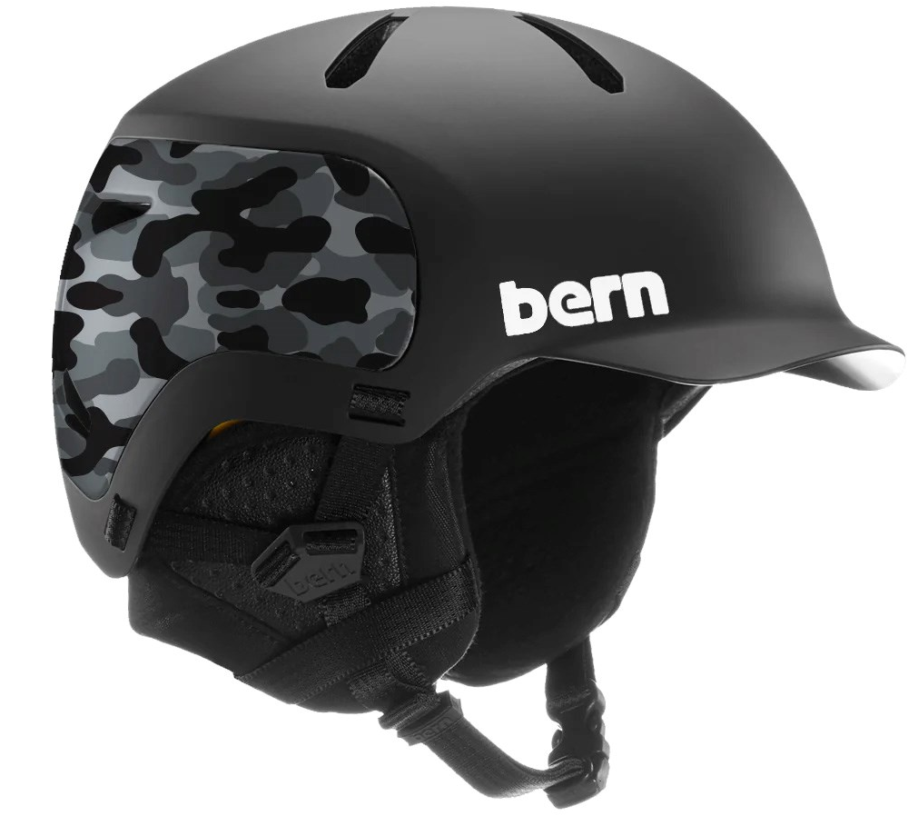 Bern Watts 2.0 MIPS Snow Helmet Black Camo Small