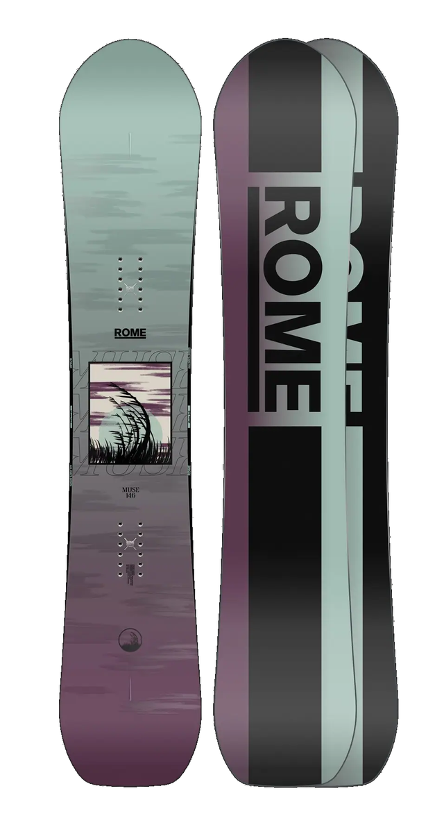 ROME Muse Snowboard Womens Black Green 143
