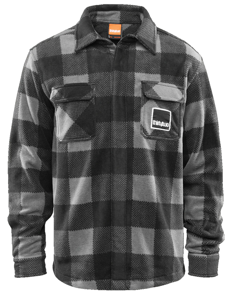 ThirtyTwo Rest Stop Button Up Fleece Mens Black Charcoal M