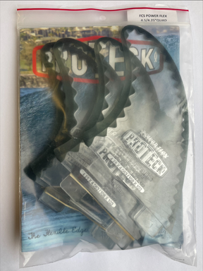 ProTeck Power Flex Quad FCS Surfboard Fins Clear Black 4.5 / 4.25