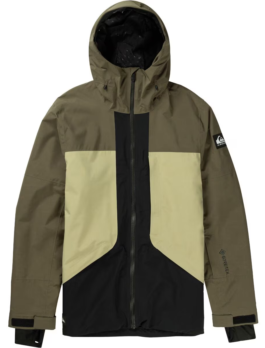 Quiksilver Forever Stretch GoreTex Snow Jacket Mens Canteen XL