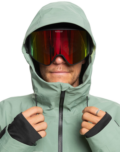 Quiksilver Forever Stretch GoreTex Snow Jacket Mens Sea Spray L