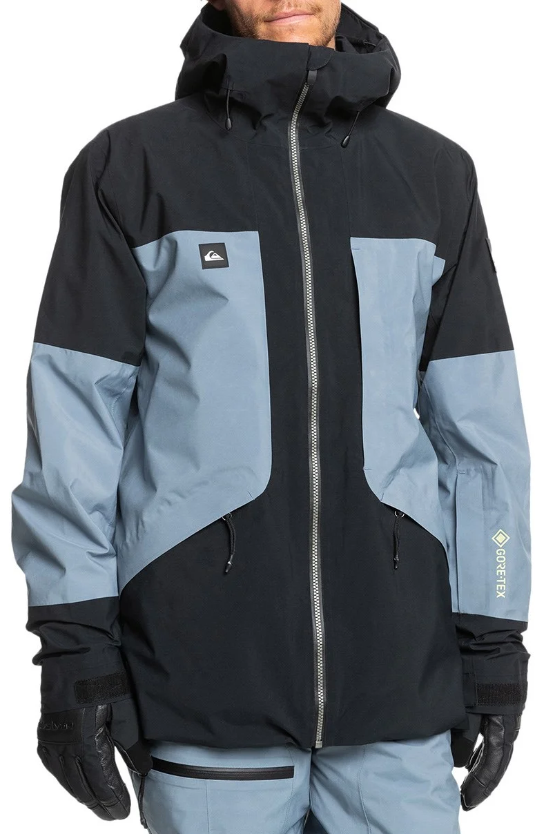 Quiksilver Forever Stretch GoreTex Snow Jacket Mens Black Flint L