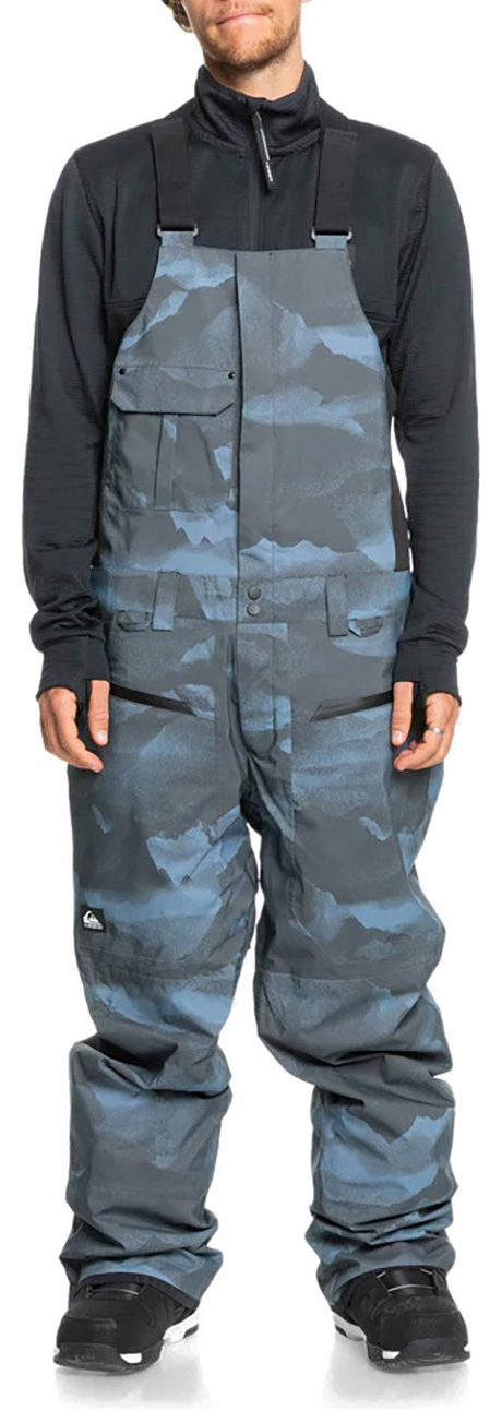 Quiksilver Utility Snow Bibs Mens Mountain Spray Flint XL