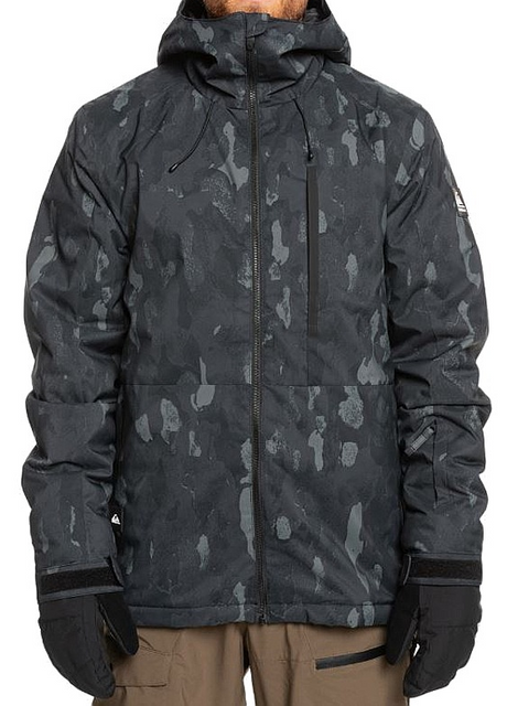 Quiksilver Mission Print Block Snow Jacket Mens Nature Zoom Dark S