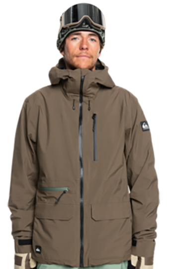 Quiksilver Quest Stretch 20k Snow Jacket Mens Canteen L