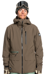 Quiksilver Quest Stretch 20k Snow Jacket Mens Canteen XL