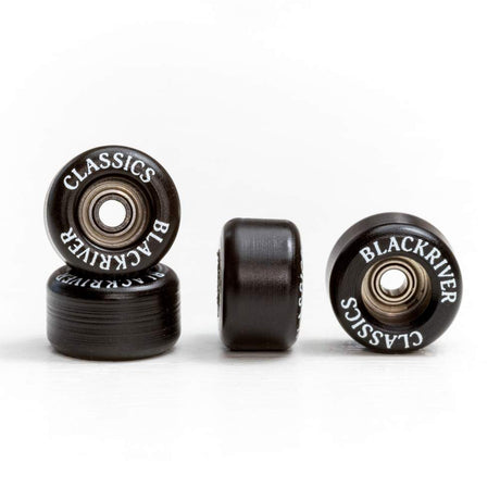 Blackriver Classics Pro Fingerboard Wheels Set Black White 7.5mm