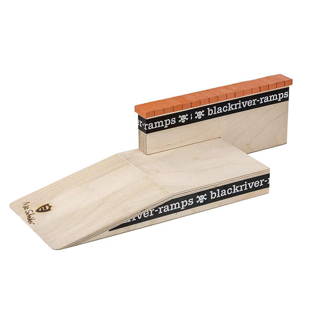Blackriver Fingerboard Schneider Pro 3 Brick Ledge Ramp Natural Brown One Size