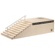 Blackriver 10 Stair Set with Round Rail Fingerboard Ramp Natural Brown