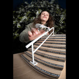 Blackriver 10 Stair Set with Round Rail Fingerboard Ramp Natural Brown