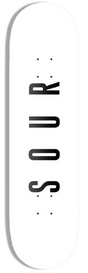 Sour Army Logo Skateboard Deck White Black 8.25