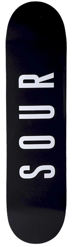 Sour Army Logo Skateboard Deck Black White 8.5