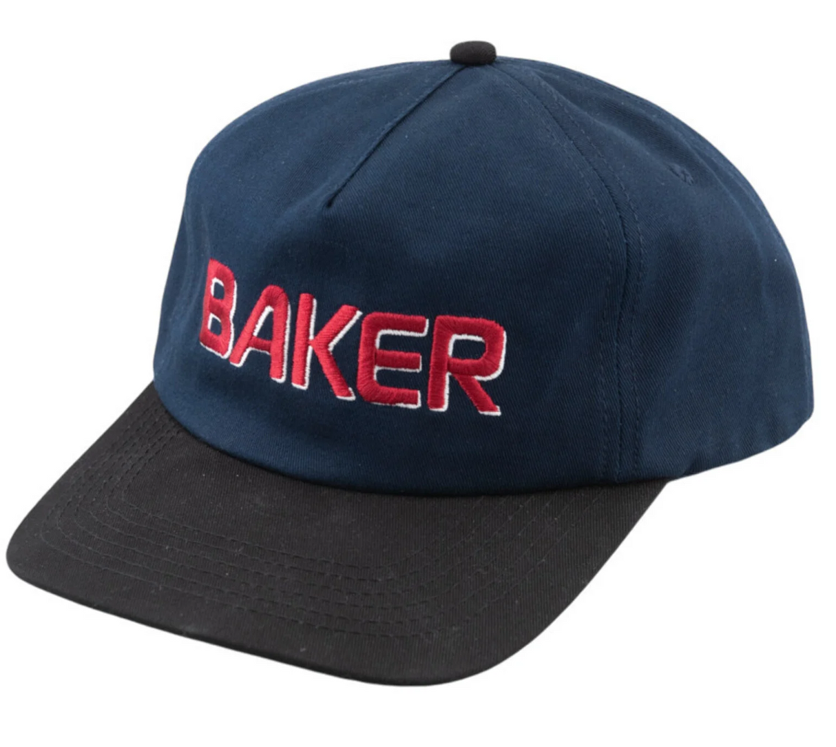 Baker T2000 Low Profile Hat Navy Red Black Snapback