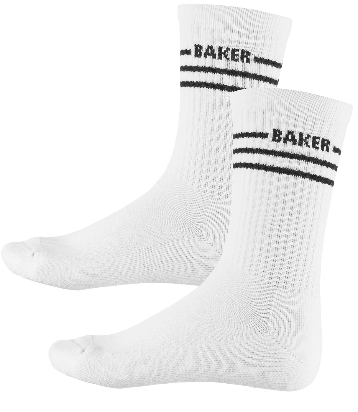 Baker Mini Stripe Socks White Black One Size