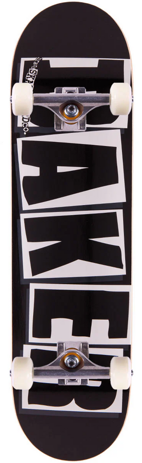 Baker Brand Logo Skateboard Complete Black White 8.25