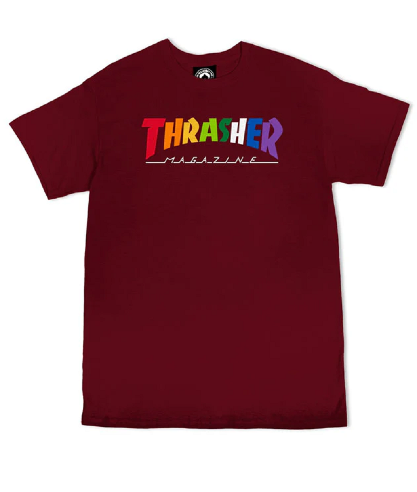 Thrasher Raingow Mag Tshirt Burgundy XL