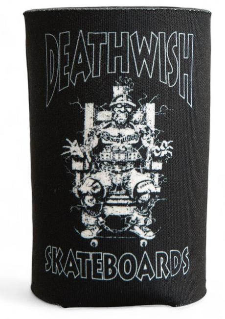 Deathwish Death Chair Koozie Black White 12oz