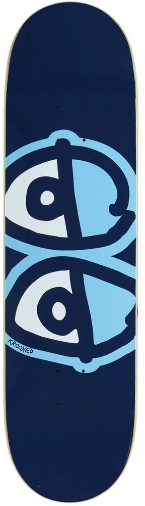 Krooked TM Eyes Easy Rider Skateboard Deck Blue 8.38 wb14.5