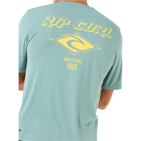 Rip Curl Icon SurfLite UPF Short Sleeve Mens Blue Lagoon
