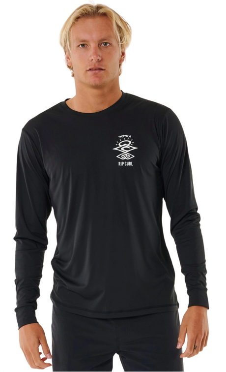 Rip Curl Icons SurfLite UPF Long Sleeve Mens Black