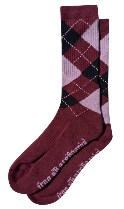 FROG Argyle Socks Maroon One Size