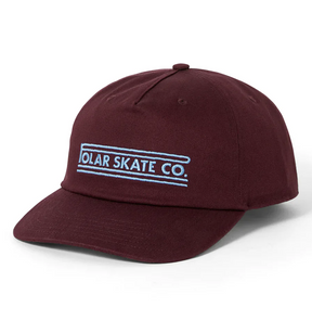 Polar Jake Cap Stretch Logo Hat Wine Snapback