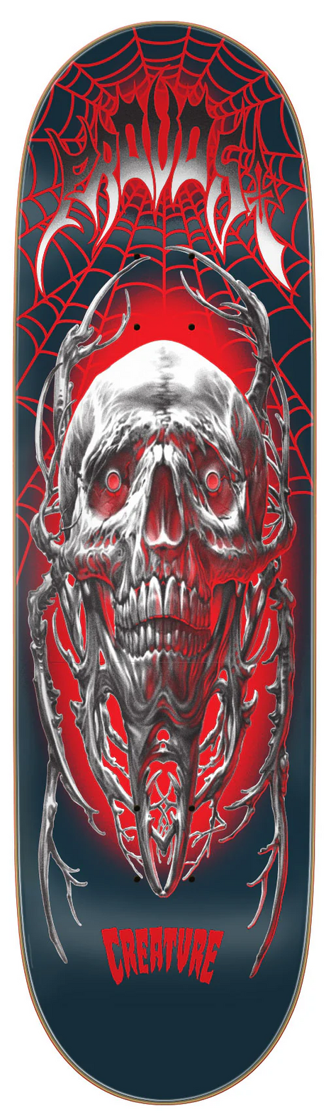 Creature Provost Metal XX Skateboard Deck Black Red 8.80x31.95