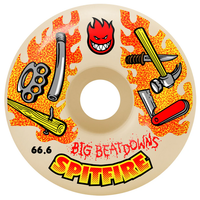 Spitfire Beatdown Wheels F4 White Orange 62mm/99