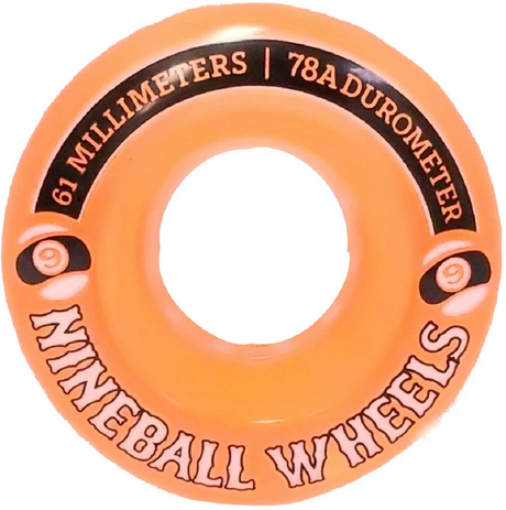 Sector 9 NINE BALLS Wheels Set Clear Orange 61mm/78a