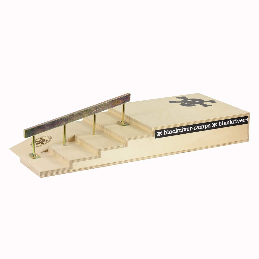 Blackriver Stair Set Rail Fingerboard Park Natural Gold Flat