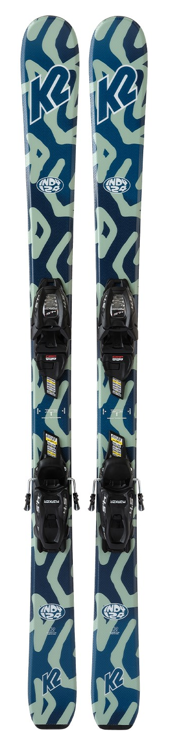 K2 Indy Jr Skis FDT 4.5 QuikClick Blue 100