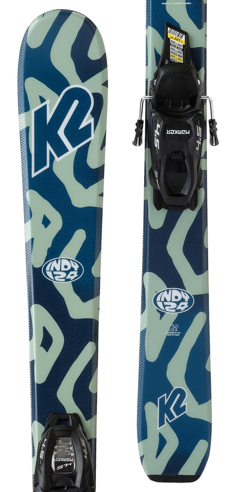 K2 Indy Jr Skis FDT 4.5 QuikClick Blue 88