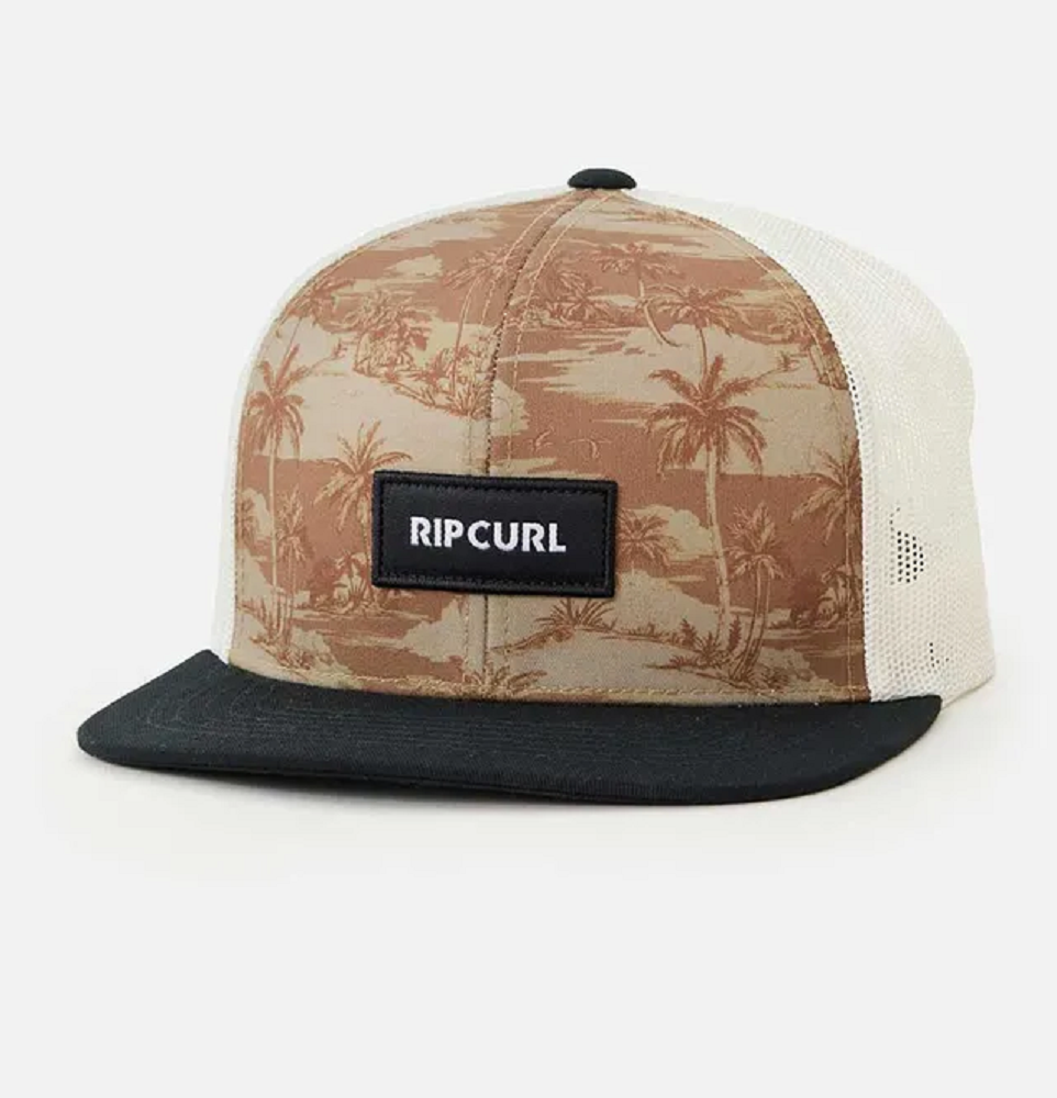 Rip Curl Combo Trucker Hat Gold Black Snapback