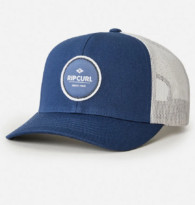 Rip Curl Routine Curve Trucker Hat Navy White Snapback