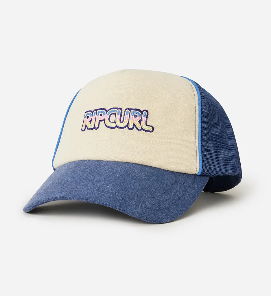 Rip Curl Mixed Revival Hat Womens Blue Cream Snapback