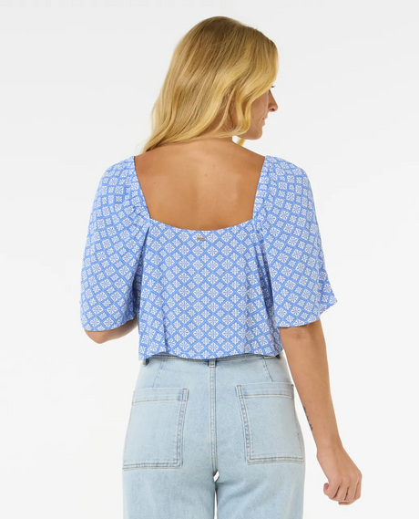 Rip Curl San Carlos Button Through Top Womens Blue