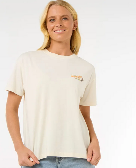 Rip Curl Cala Vadella Relax Tshirt Womens Bone S