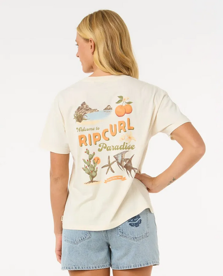 Rip Curl Cala Vadella Relax Tshirt Womens Bone